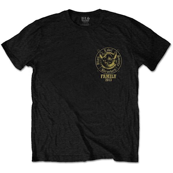 Black Label Society Unisex Adult Berzerkers Back Print T-Shirt Black S