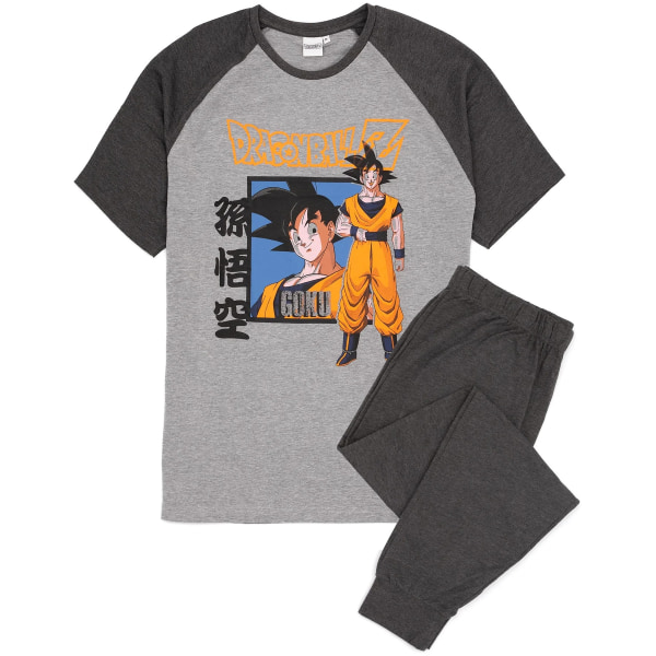 Dragon Ball Z Herr Goku Long Pyjamas Set S Grå/Svart Grey/Black S