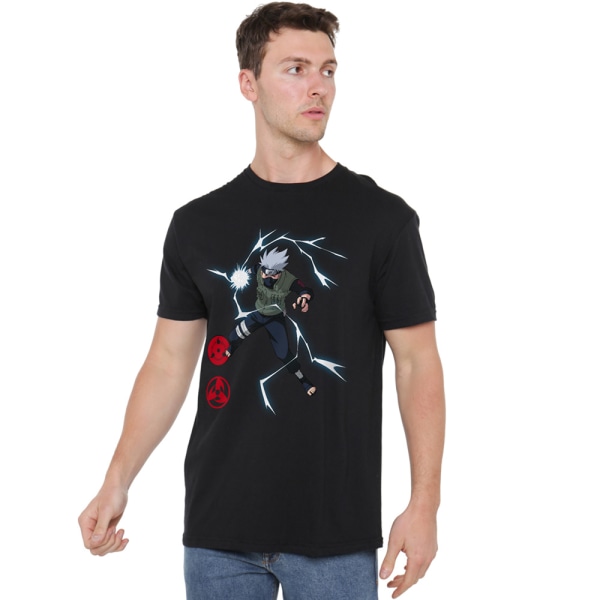 Naruto Mens Kakashi T-shirt L Svart Black L