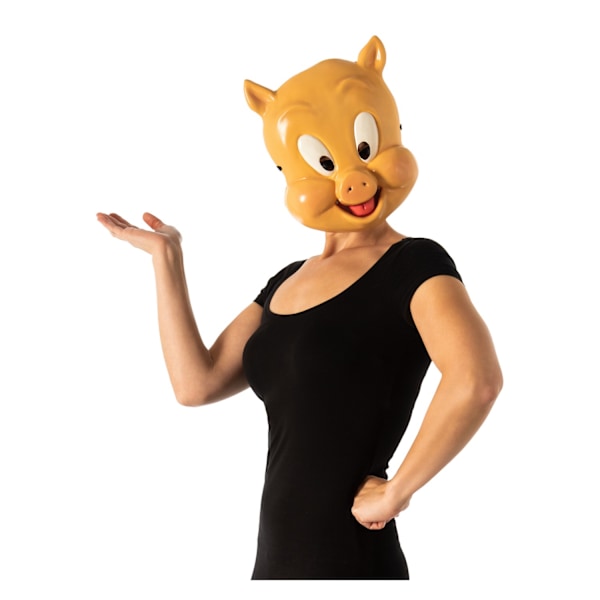 Looney Tunes Porky Pig 1/2 Mask En Storlek Brun Brown One Size