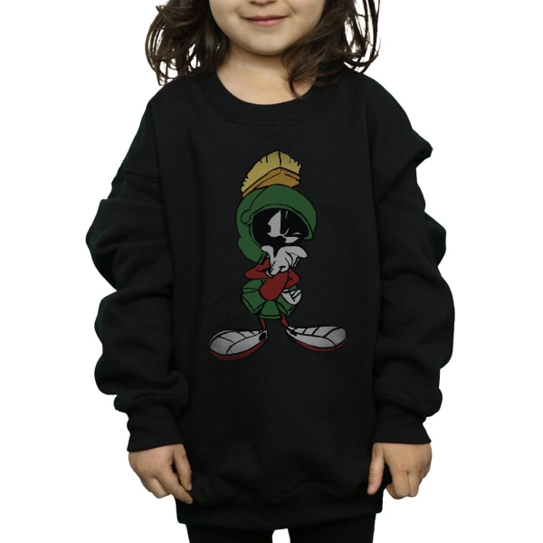 Looney Tunes Girls Marvin The Martian Pose Sweatshirt 5-6 år Black 5-6 Years