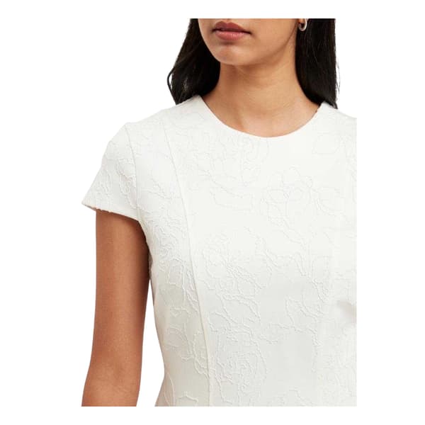 Ted Baker Dam Codaa Broderad Ponte Skaterklänning 12 Ivory 12 UK