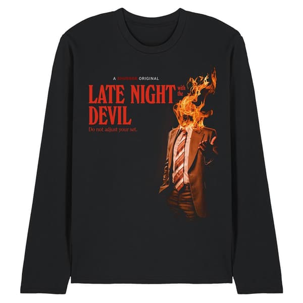 Late Night With the Devil Unisex Vuxen Fire Märkesfri Långärmad Black L