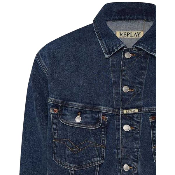 Replay Herr Bomull Comfort Jeansjacka L Blå Blue L