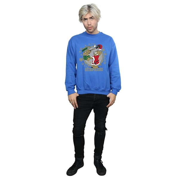 Tom And Jerry Herr Jul Surprise Sweatshirt L Royal Blue Royal Blue L