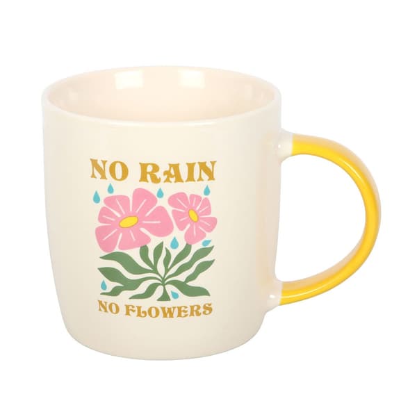 Something Different Inget Regn, Inga Blommor 370ml Mugg En Storlek Vit White One Size