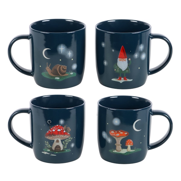Something Different Gnome Sweet Gnome Mug Set One Size Navy Blu Navy Blue One Size