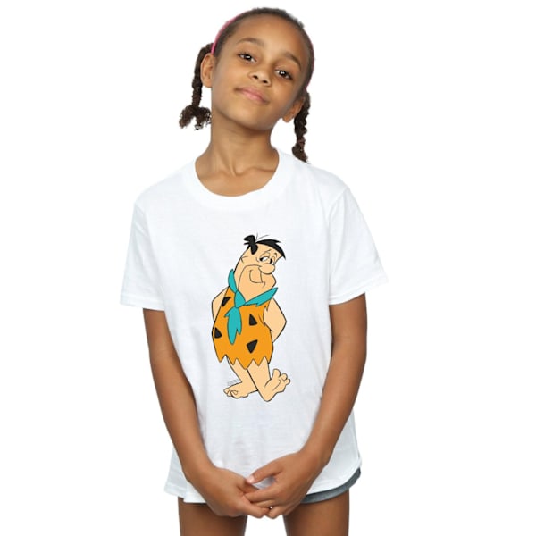 The Flintstones Girls Fred Flintstone Kick Bomull T-shirt 3-4 år White 3-4 Years