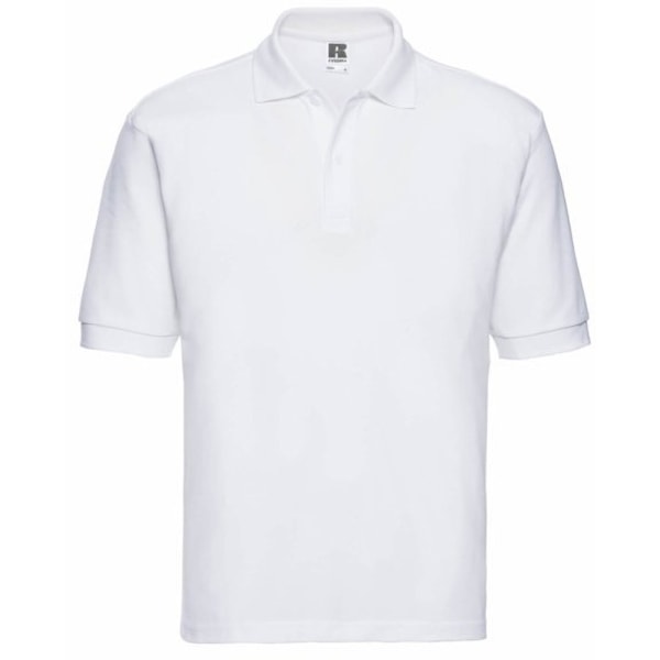 Russell Herr Classic Kortärmad Polycotton Pikétröja 4XL Vit White 4XL