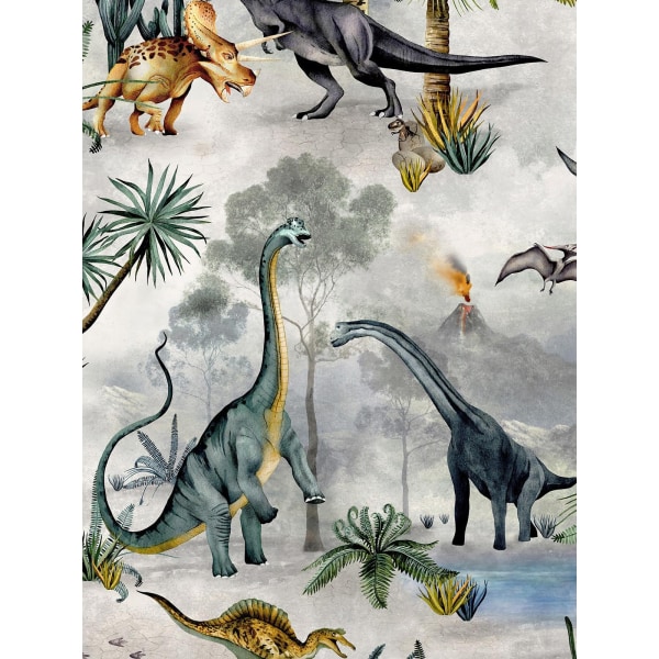 Belgravia Dino Kingdom tapet 10 m x 53 cm grå Grey 10m x 53cm