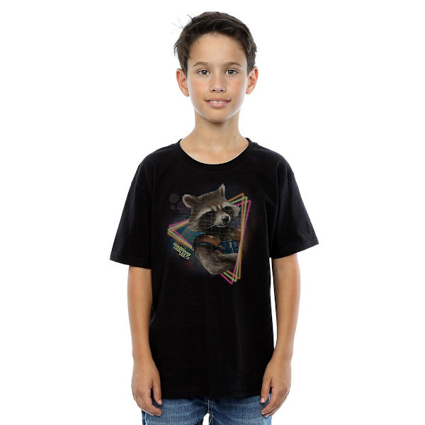 Guardians Of The Galaxy Boys Rocket Raccoon Neon T-Shirt 9-11 år Black 9-11 Years