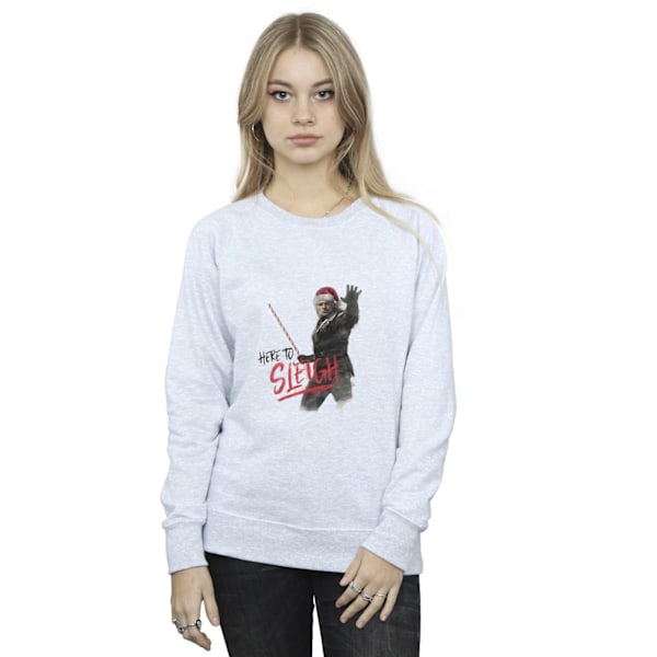 Netflix Dam/Damer The Witcher Here To Sleigh Sweatshirt 5XL Sports Grey 5XL