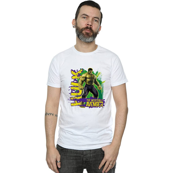 Hulk Mens The Incredible Avenger T-Shirt XL Vit White XL