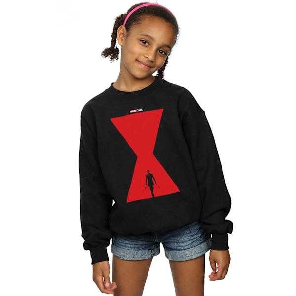 Marvel Girls Black Widow Film Affisch Sweatshirt 5-6 År Svart Black 5-6 Years