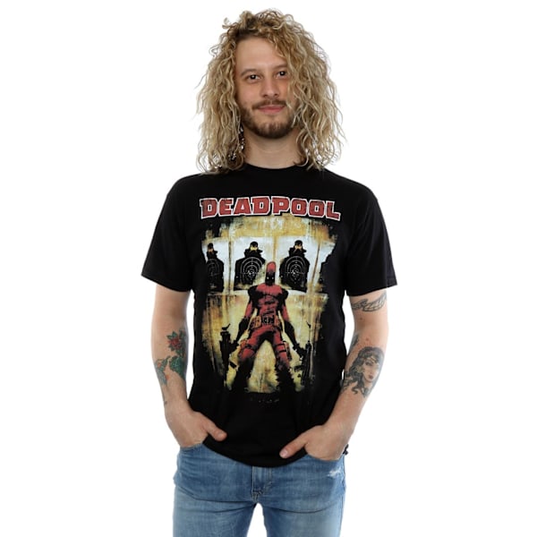 Marvel Deadpool Target Practice T-shirt för män, M, svart Black M
