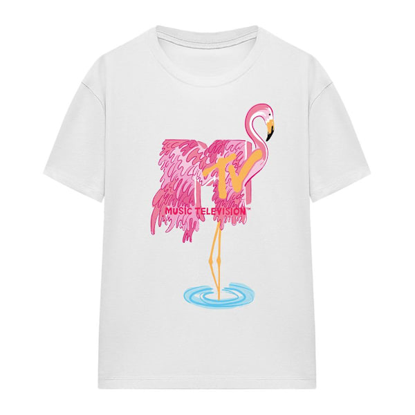 MTV Unisex Vuxen Flamingo T-Shirt M Vit White M