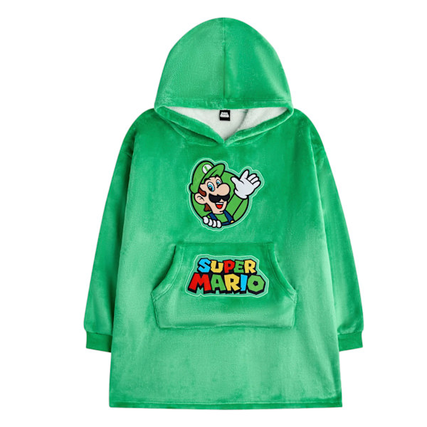 Super Mario Pojkar Luigi Filttröja 9-13 År Grön Green 9-13 Years