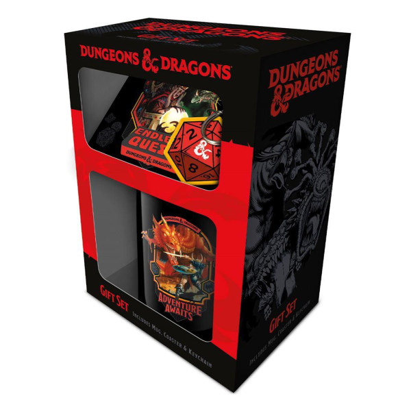 Dungeons & Dragons Retro Mugg Set (Pack med 3) One Size Svart/Röd Black/Red One Size