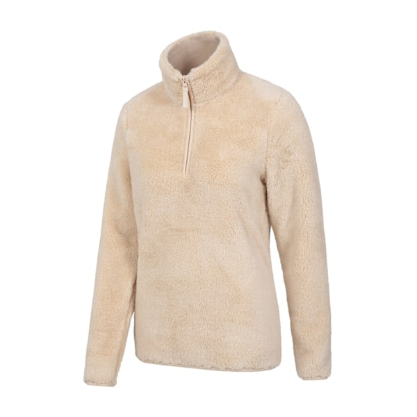 Mountain Warehouse Teddy Fleece Kvartär Zip Fleece för Kvinnor Beige 14 UK