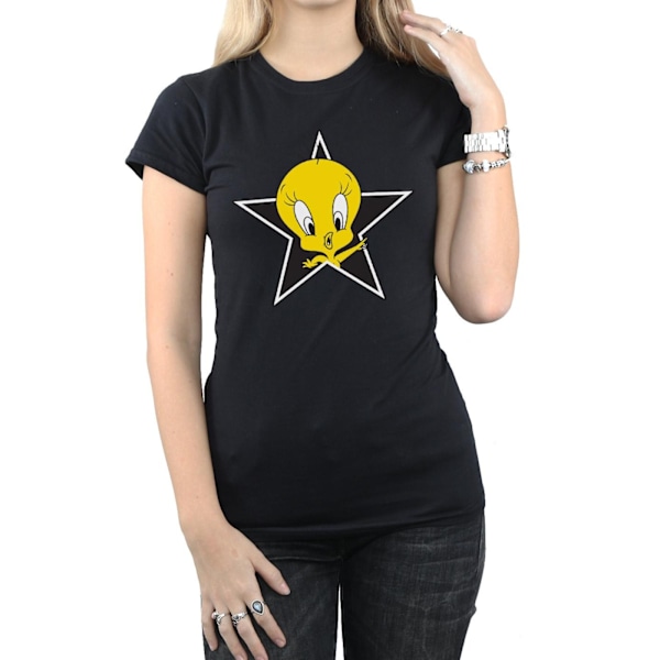 Looney Tunes Dam/Damer Tweety Pie Star Bomull T-shirt XL Svart Black XL
