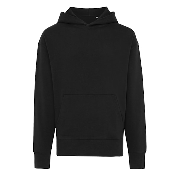 Iqoniq Unisex Vuxen Yoho Återvunnen Bomull Relaxed Fit Hoodie L B Black L