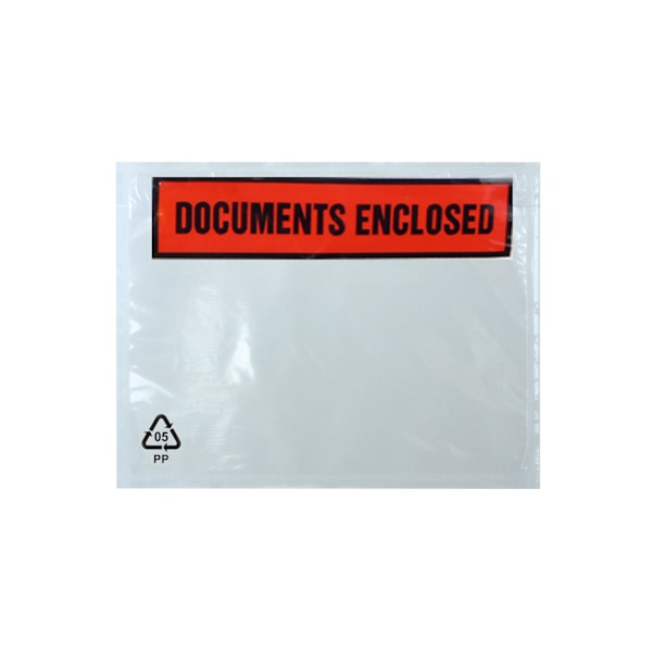 Essentials Dokument Bifogade Paket Kuvert A7 Genomskinliga Clear A7