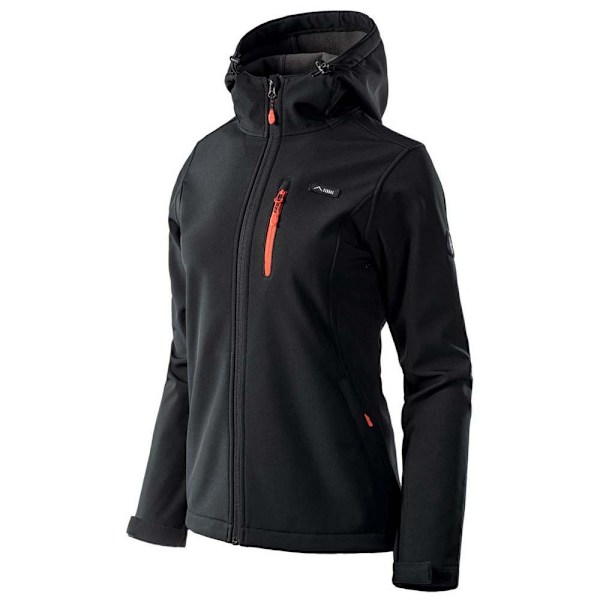 Elbrus Dam/Damer Iver Softshell Vattentät Jacka L Svart/Spicy Orange/Asphalt Black/Spicy Orange/Asphalt L