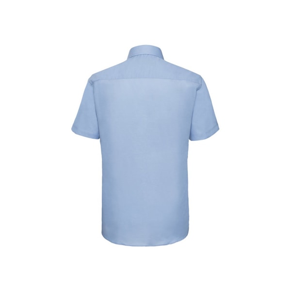 Russell Collection Herr Oxford Skräddarsydd Kortärmad Skjorta 16. Oxford Blue 16.5in