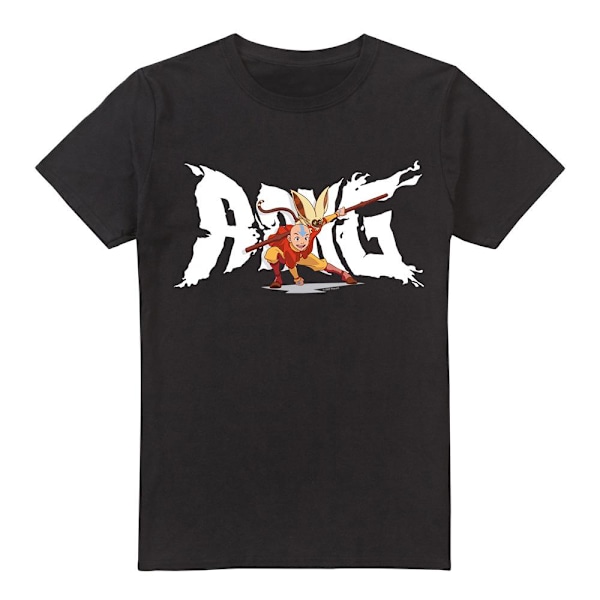 Avatar: The Last Airbender Herr Aang & Momo T-Shirt 4XL Svart Black 4XL