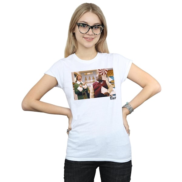 Elf Dam/Damer Julbutik Cheer Bomull T-shirt M Vit White M