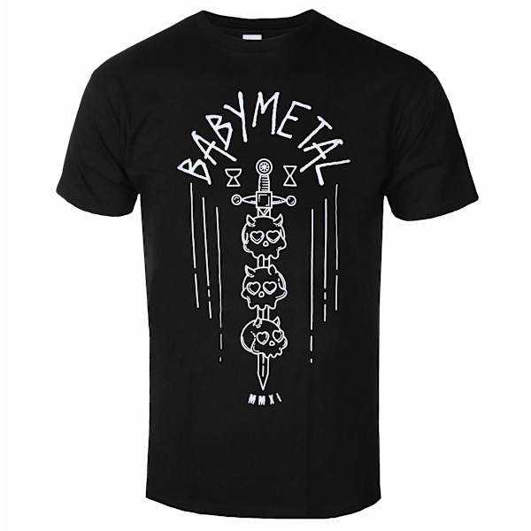 Babymetal Unisex Adult Skull Sword Bomull T-shirt M Svart Black M