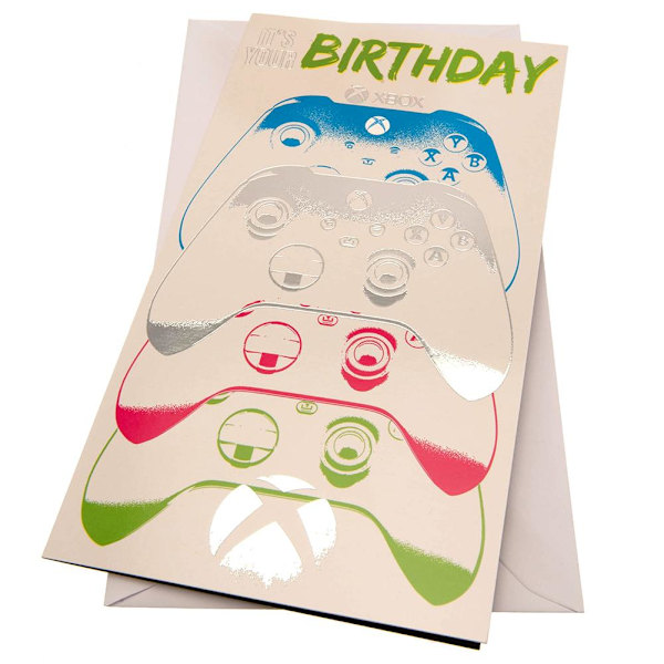 Xbox Game Controller Födelsedagskort One Size Vit/Grön/Silver White/Green/Silver One Size