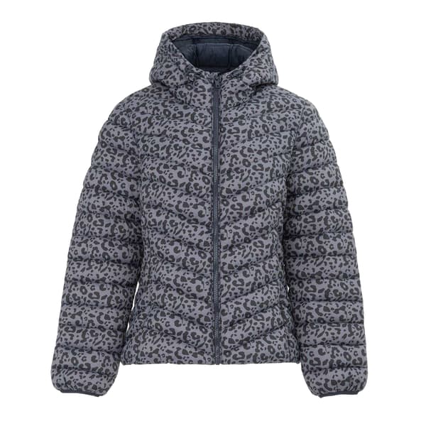 SoulCal Dam Bubble Djurmönstrad Nylon Pufferjacka 1 Grey 10 UK