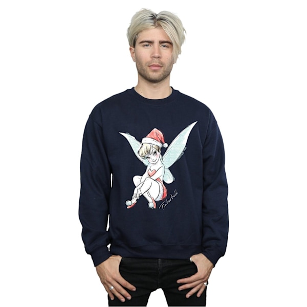 Disney Mens Tinkerbell Jul Fe Sweatshirt 3XL Marinblå Navy Blue 3XL