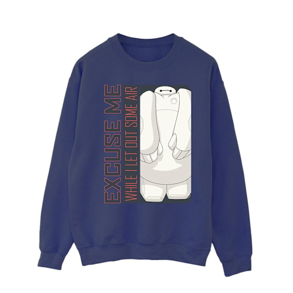 Disney Herr Big Hero 6 Baymax Excuse Me Some Air Sweatshirt 4XL Navy Blue 4XL