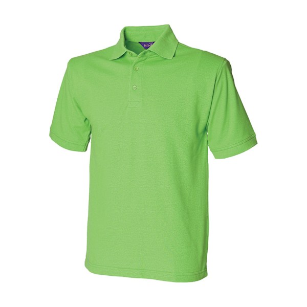 Henbury Herr Polycotton Tung Polotröja 3XL Ljus Lime Bright Lime 3XL