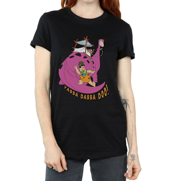 The Flintstones Dam/Damer Yabba Dabba Doo Bomull Pojkvän Black 3XL