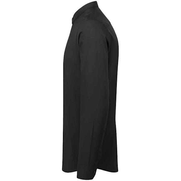 Premier Vuxen Unisex Långärmad Grandad Skjorta XL Svart Black XL