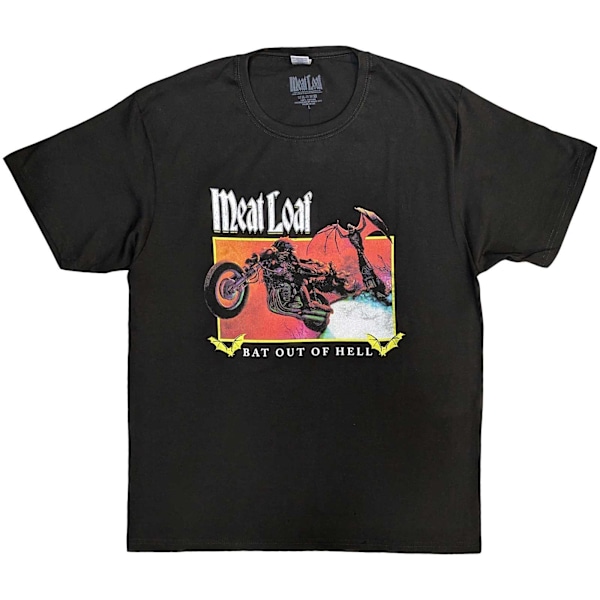 Meat Loaf Unisex Vuxen Bat Out Of Hell Rektangulär Bomull T-shirt Charcoal Grey XXL