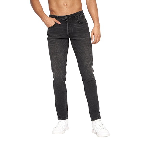 Crosshatch herr Malcolm Slim Jeans 36R mörk tvätt Dark Wash 36R