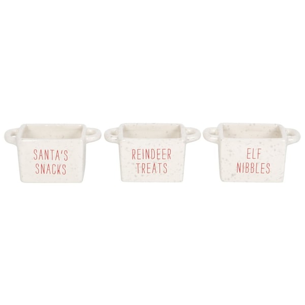 Something Different Keramisk Julgodisskål (3-pack) På White One Size