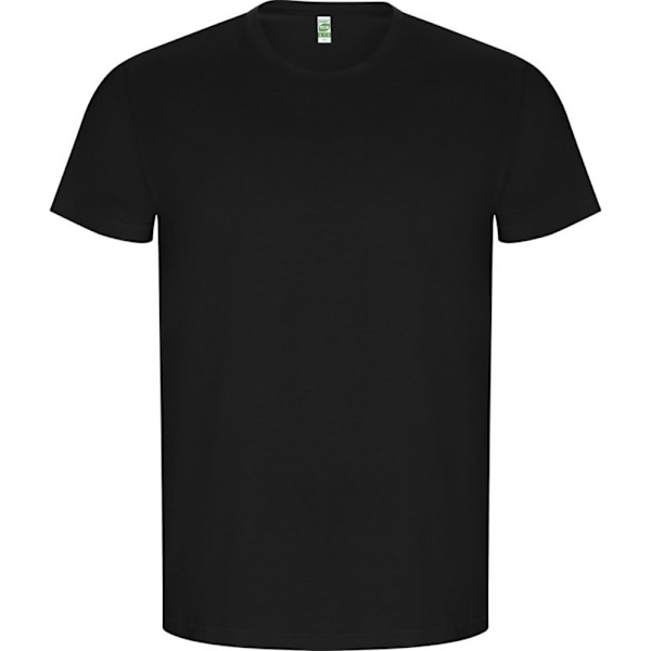 Roly Golden Plain T-shirt med kort ärm för män, M, enfärgad svart Solid Black M