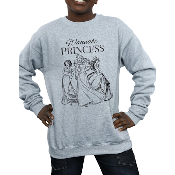 Disney Princess Boys Wannabe Princess Sweatshirt 12-13 år Sp Sports Grey 12-13 Years