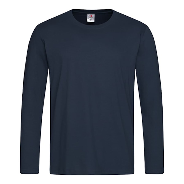 Stedman Classic Long Sleeved Tee 2XL Blå Midnatt Blue Midnight 2XL