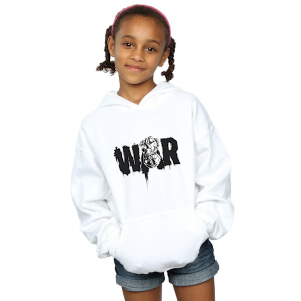 Marvel Girls Avengers Infinity War Fist Hoodie 5-6 år Vit White 5-6 Years