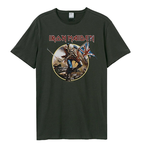 Amplified Unisex Adult Trooper Iron Maiden T-Shirt M Charcoal Charcoal M