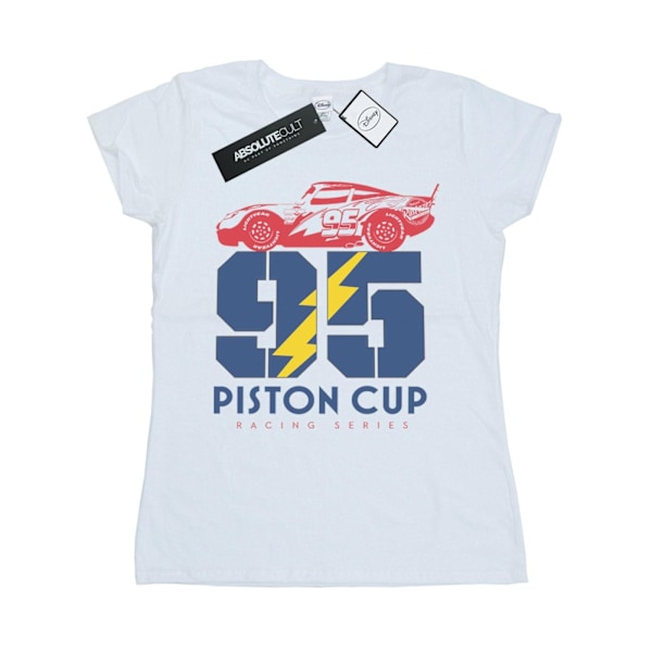 Disney Dam/Kvinnor Bilar Piston Cup 95 Bomull T-shirt M Vit White M