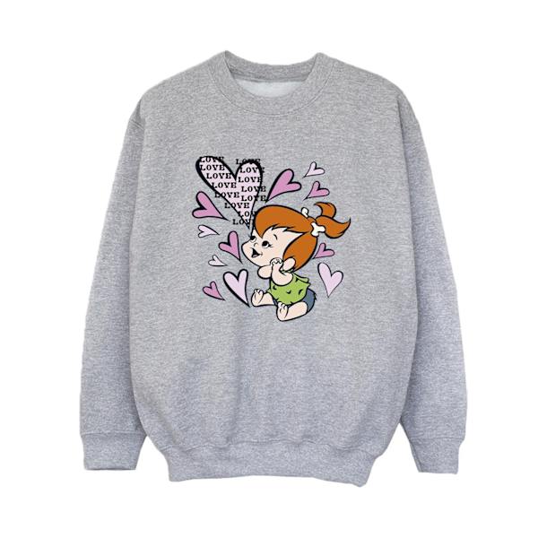 The Flintstones Boys Pebbles Love Love Love Sweatshirt 3-4 År Sports Grey 3-4 Years