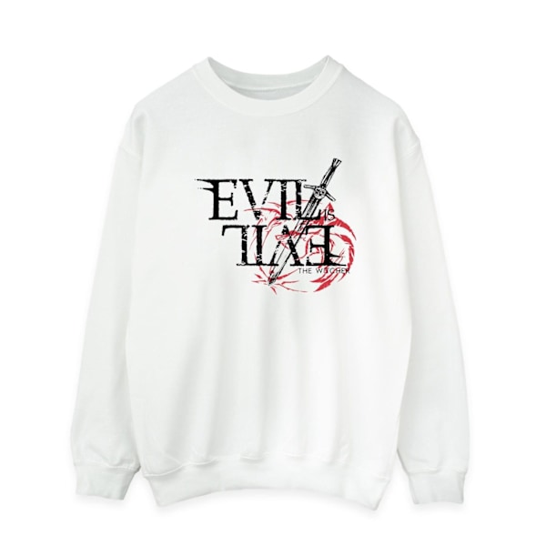 Netflix The Witcher Evil Is Evil Sweatshirt M Vit White M