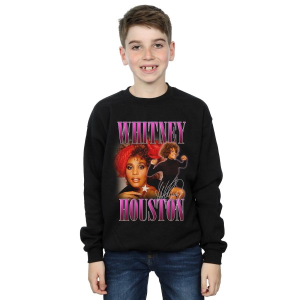 Whitney Houston Boys Signature Homage Sweatshirt 7-8 år Svart Black 7-8 Years